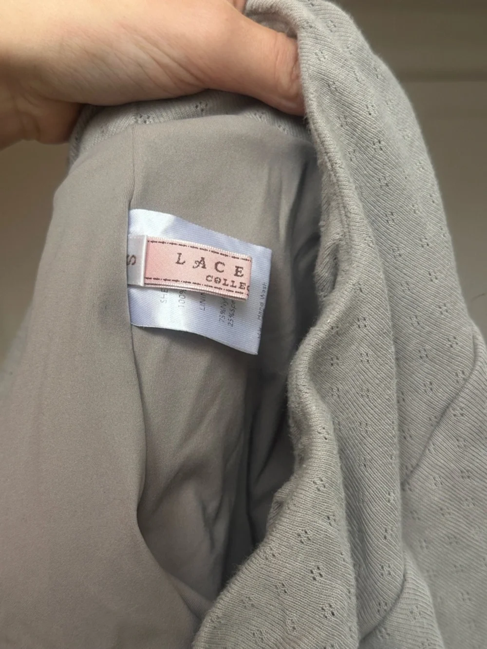 Light Gray Ruffled Mini Skirt - Picture 6 of 6